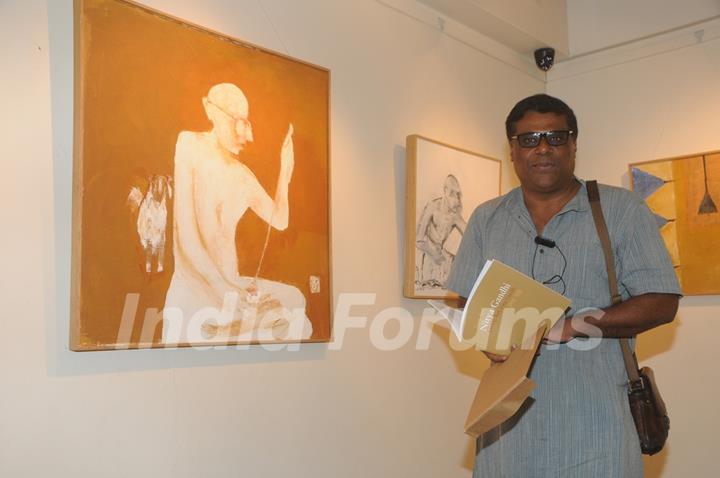 Ashish Vidyarthi poses for the media at the Inauguration of a Special Art Exhibition