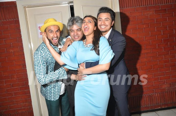 The cast strikes a candid pose at the Special Screening of Kill Dil