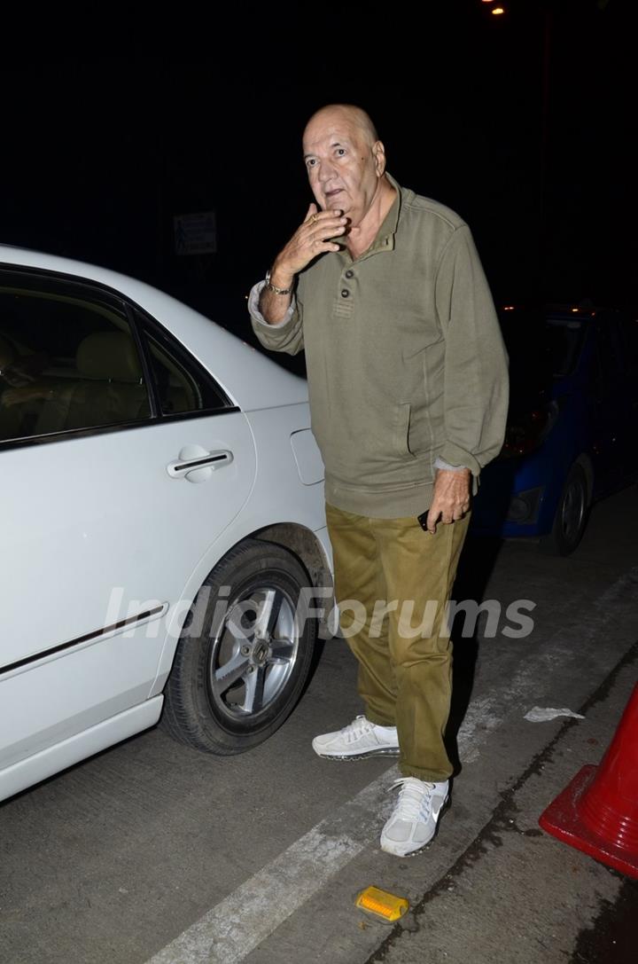 Prem Chopra was snapped at the Prayer Meet of Ravi Chopra