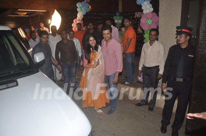 Genelia Dsouza & Riteish Deshmukh were seen at Aradhya Bachchan's Birthday Bash