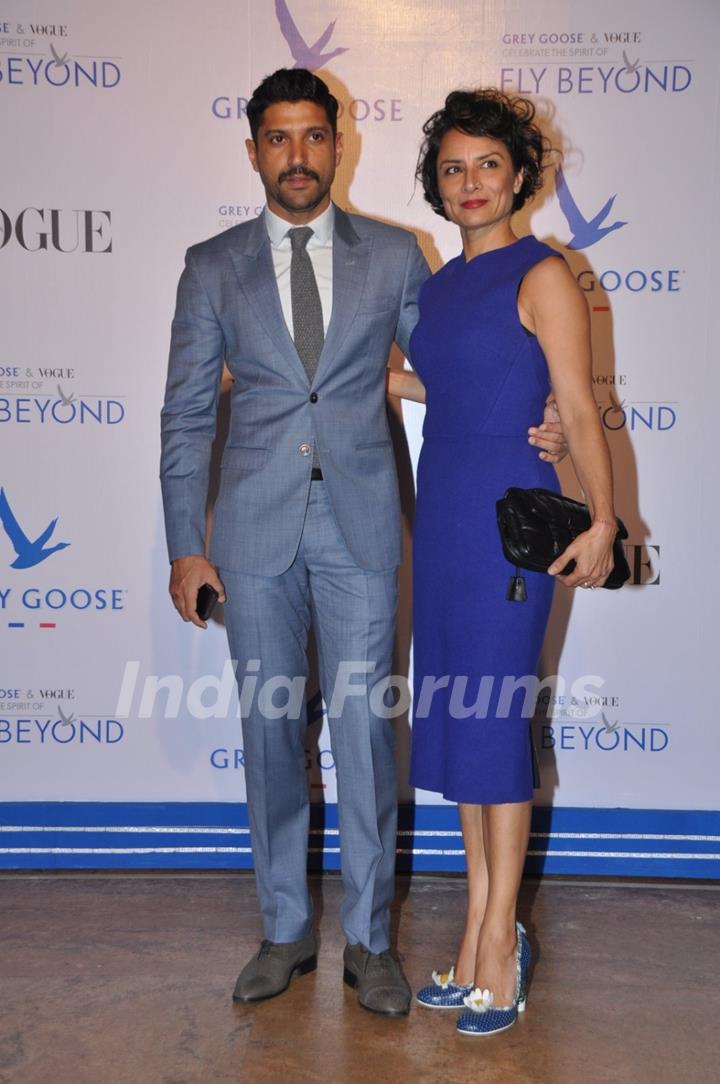 Farhan Akhtar & Adhuna Akhtar at Grey Goose India Fly Beyond Awards