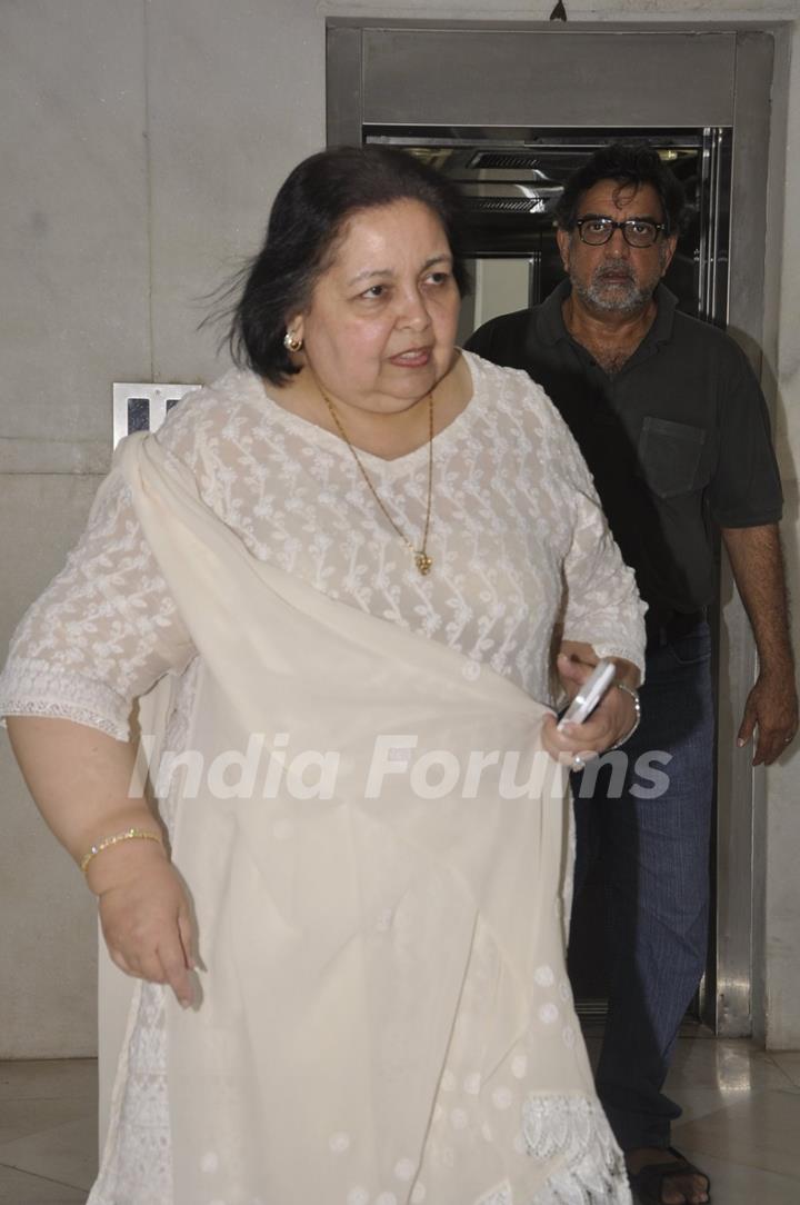 Pamela Chopra was seen at the Prayer Meet For K Sanjay's Mother