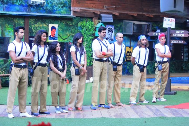 Contestants during a task on Bigg Boss 8