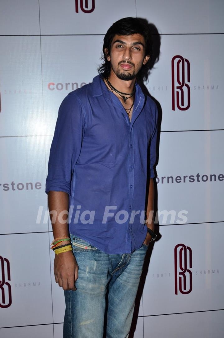 Ishant Sharma poses for the media at Rohit Sharma's Bash