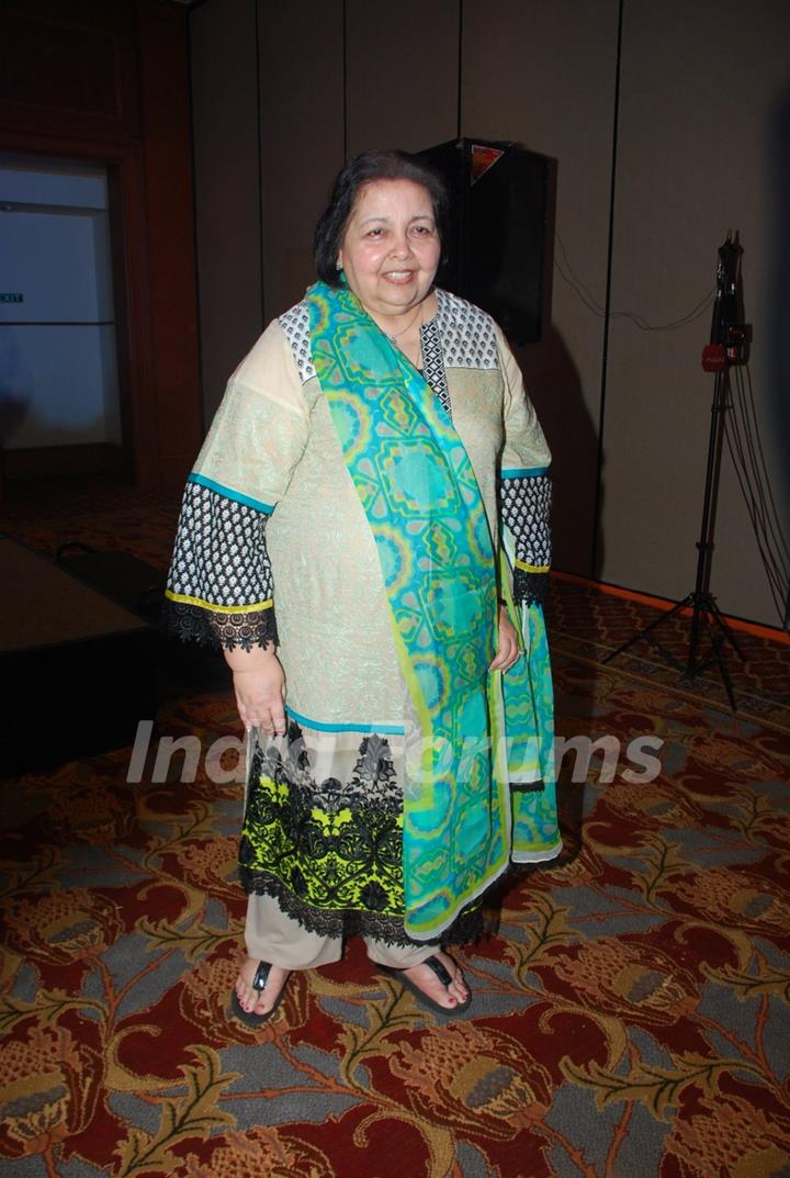 Pamela Chopra poses for the media at GR8 Yash Chopra Memorial Awards Meet