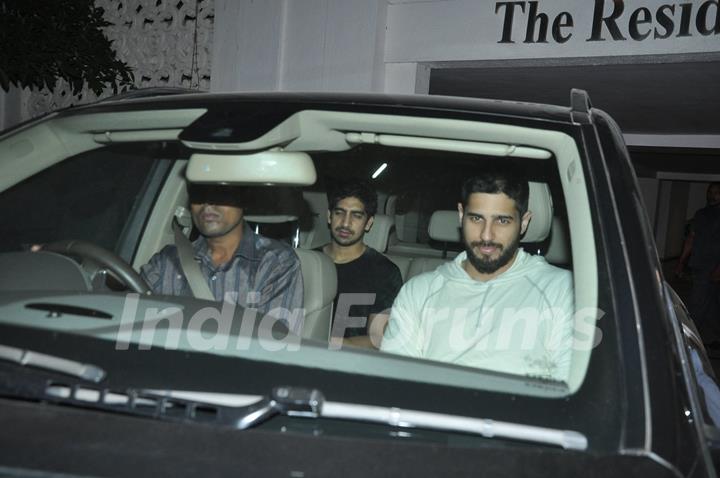 Sidharth Malhotra and Ayan Mukerji were snapped at Karan Johar 's Bash