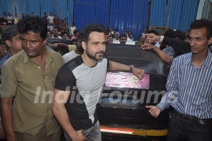 Emraan Hashmi poses for the media at the Promotions of Ungli