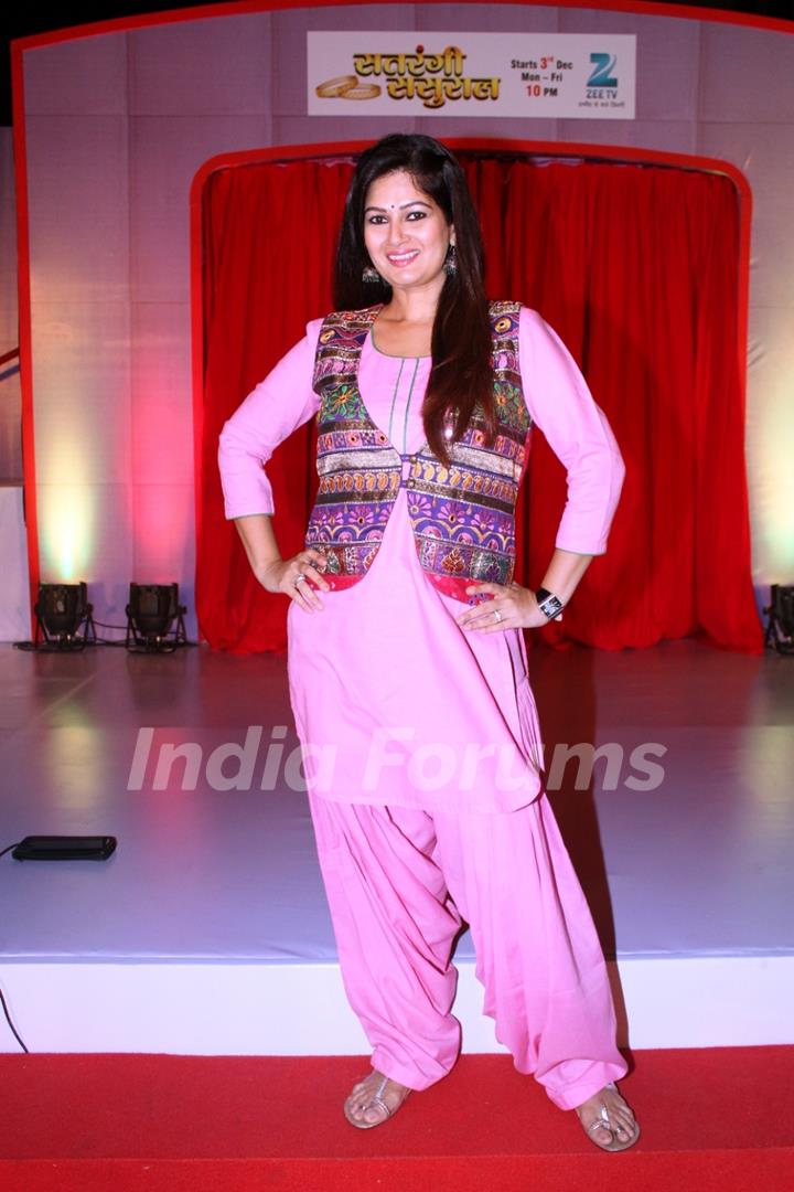 Resham Seth poses for the media at the Launch of Satrangi Sasural