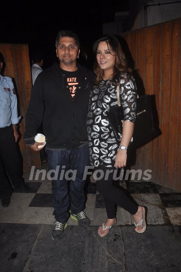 Mohit Suri and Udita Goswami pose for the media at Shaad Randhawa's Party