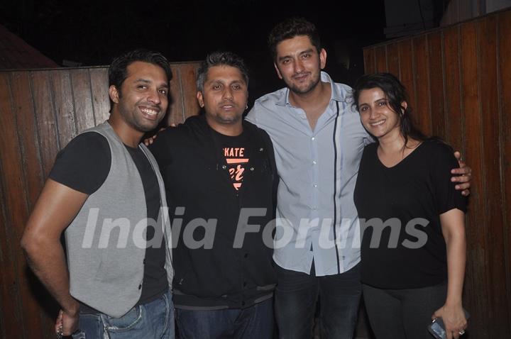 Celebs pose for the media at Shaad Randhawa's Party