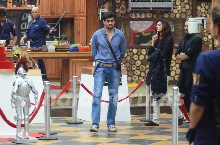 Contestants during the Luxury budget task of the week named Museum in Bigg Boss 8