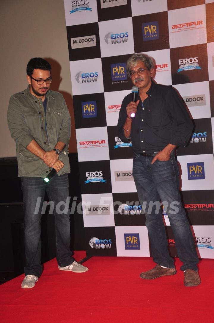 Sriram Raghavan addressing the audience at the Trailer Launch of Badlapur