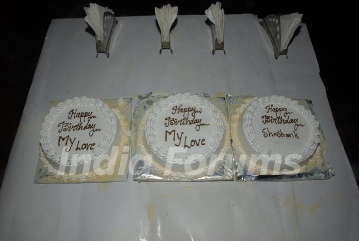 Vahbbiz Dorabjee Dsena and Shashank Vyas's Birthday Cakes