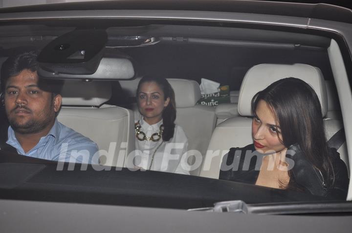 Malaika Arora Khan and Amrita Arora were snapped at Karan Johar's Bash