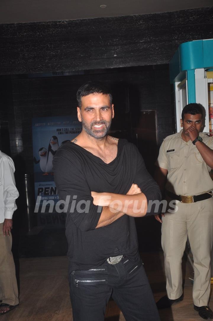 Akshay Kumar poses for the media at the Trailer Launch of BABY