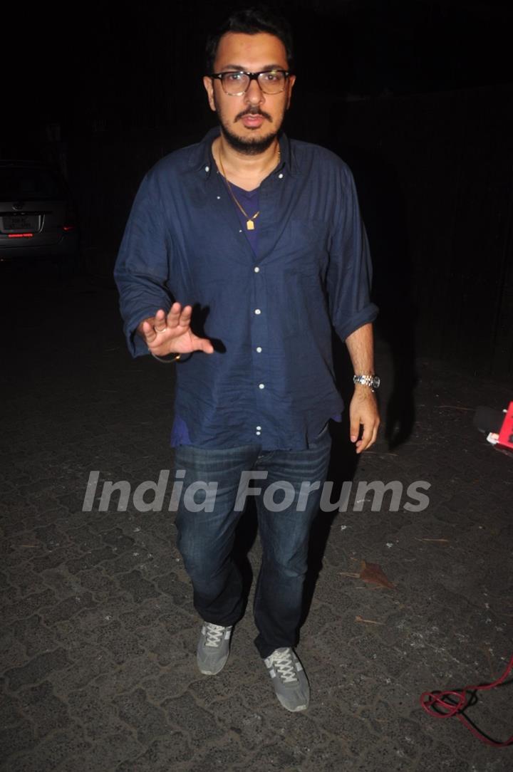 Dinesh Vijan poses for the media at the Special Screening of Action Jackson