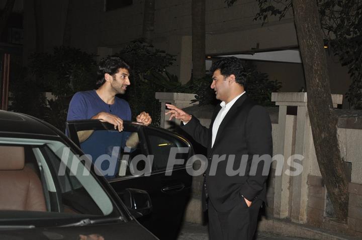 Aditya Roy Kapur and Siddharth Roy Kapur were snapped while in a conversation