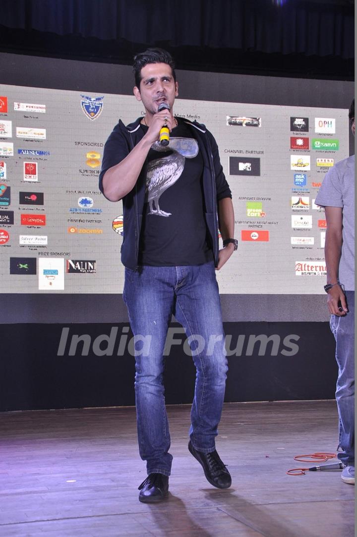 Zayed Khan addresses the Promotional event of Sharafat Gayi Tel Lene