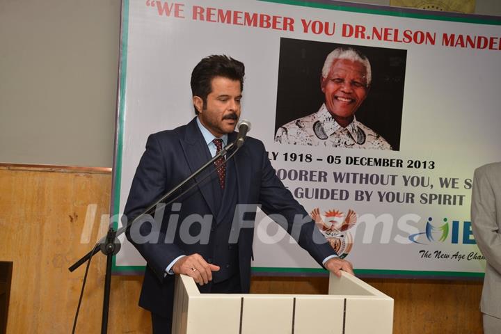 Anil Kapoor addresses Dr. Nelson Mandela's Birthday Celebrations