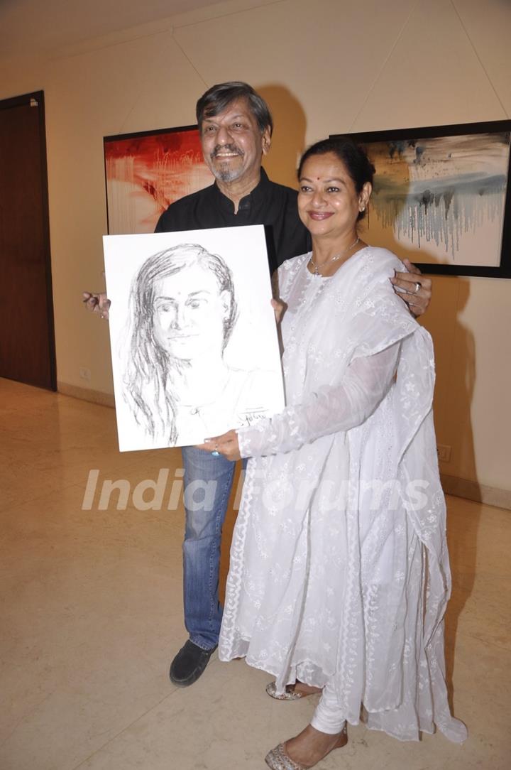 Amol Palekar with Zarina Wahab