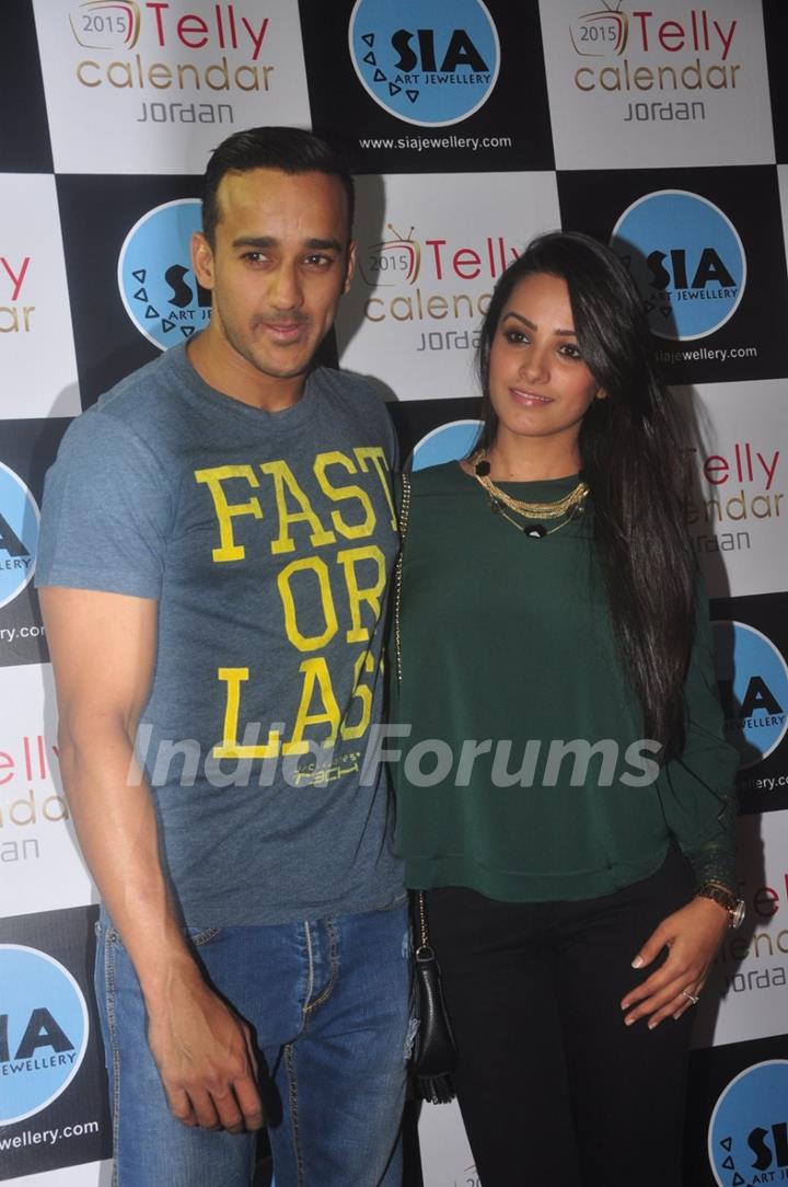 Anita Hassanandani with her husband at the Launch of Telly Calendar