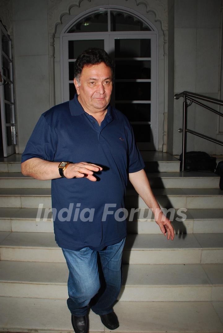 Rishi Kapoor was seen at the Prayer Meet For Megha Jalota