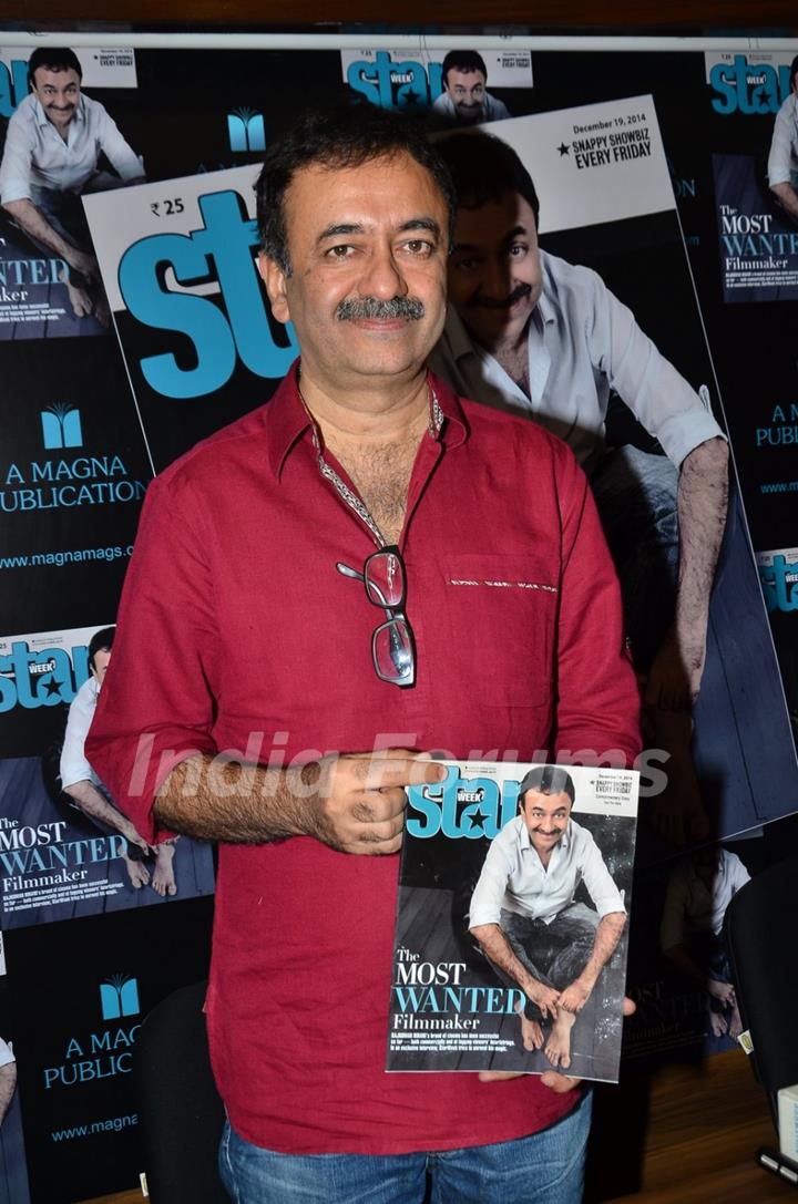 Rajkumar Hirani poses with the Magazine at the Launch of the New Edition of Star Magazine