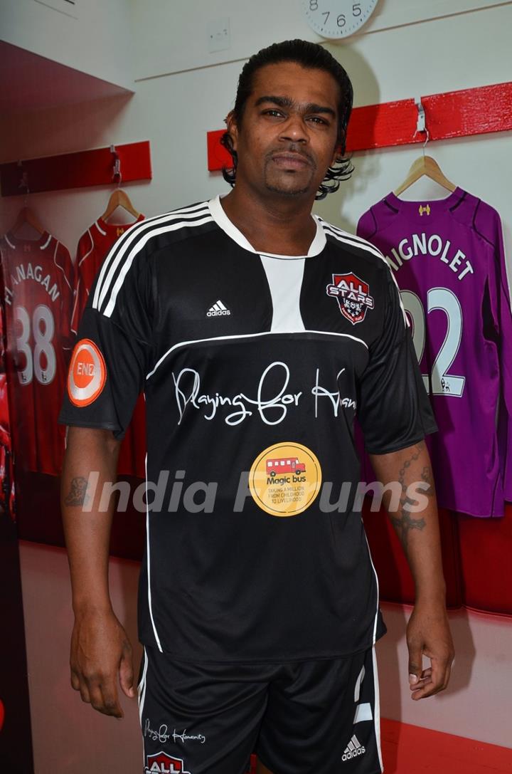 Caesar Gonsalves poses for the media at Barclays Premier League