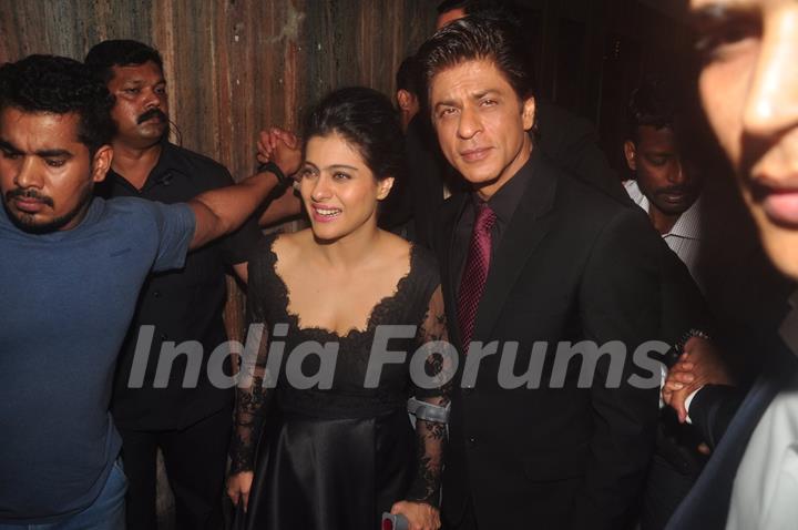 Shah Rukh Khan and Kajol Devgn were snapped at the Celebration of 1000 Week Completion of DDLJ