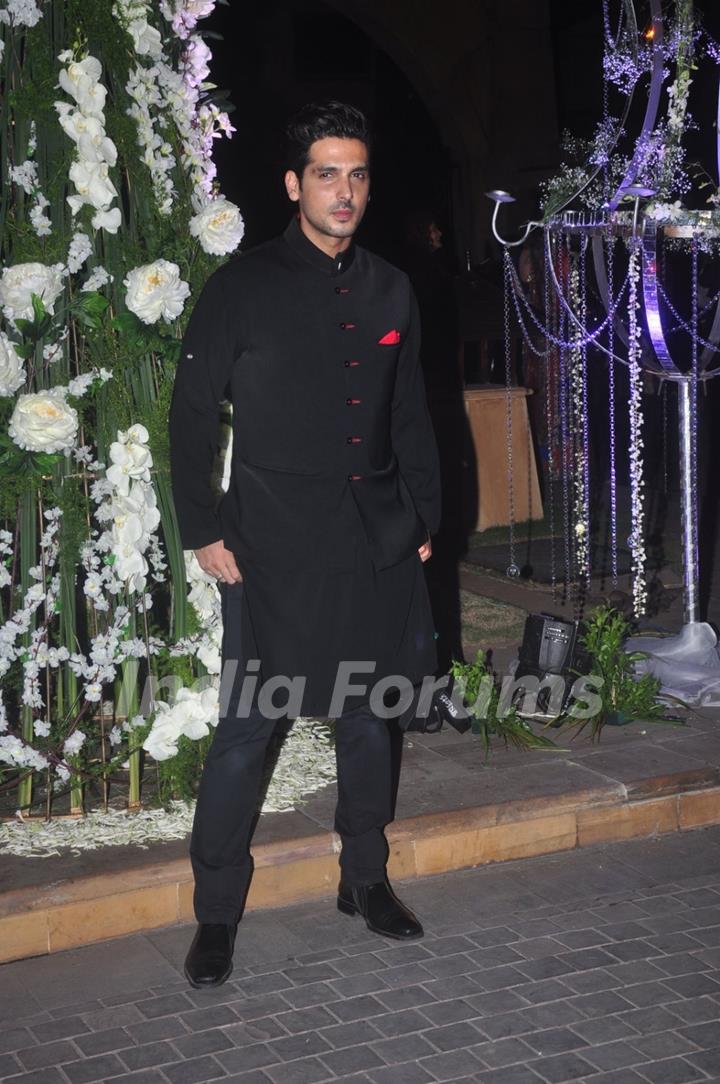 Zayed Khan poses for the media at the Sangeet Ceremony of Riddhi Malhotra and Tejas Talwalkar