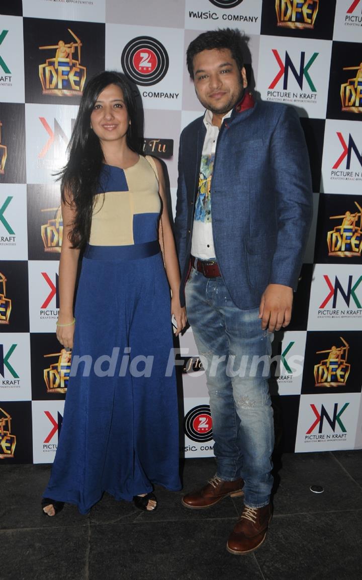 Ankit Saraswat poses with Amy Billimoria at the Launch of his Debut Album