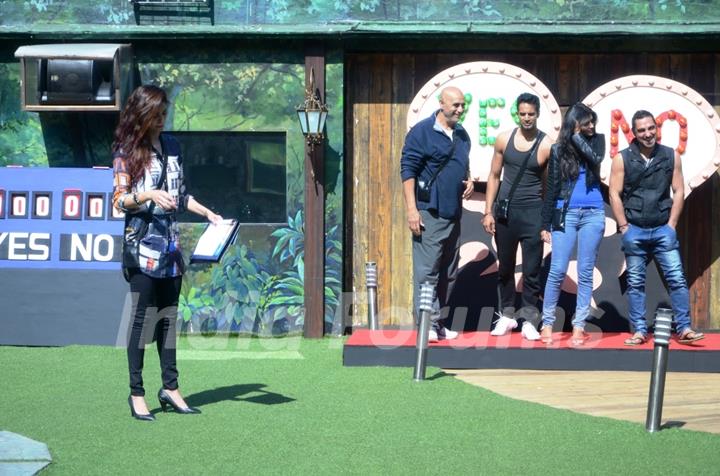 Contestants during the task Kabhi Haa Kabhi Naa on Bigg Boss 8