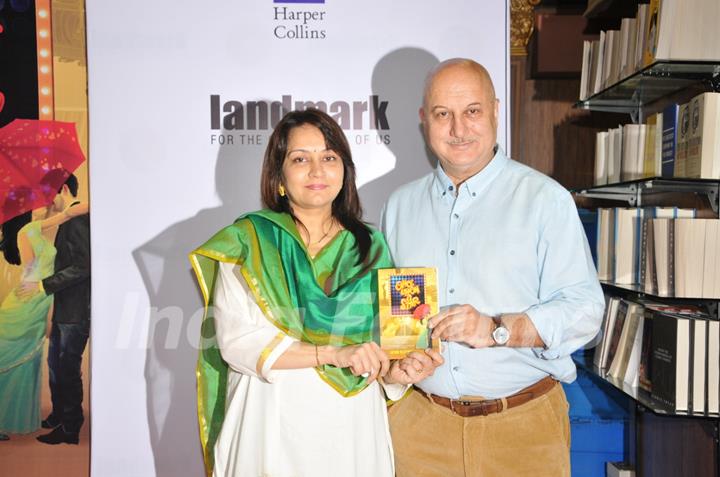 Anupam Kher and Gajra Kottary pose with the Book 'Once Upon a Star'