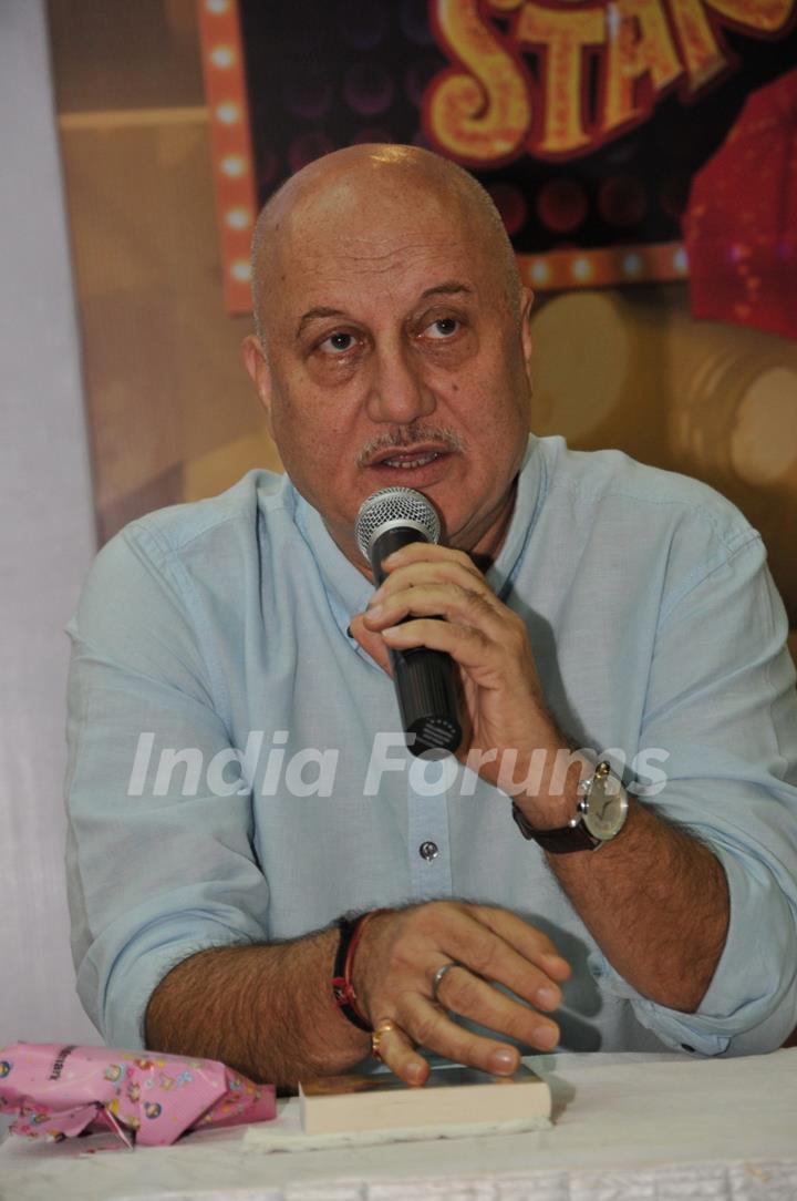 Anupam Kher addressing the audience at the Book Launch of 'Once Upon a Star'