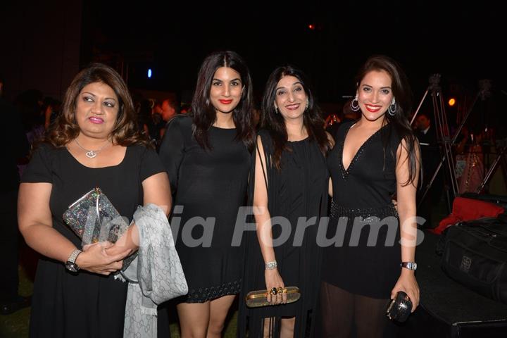 Rashmi Nigam poses with friends at GEHNA Jewelers Collection Launch 'KJO FOR GEHNA'