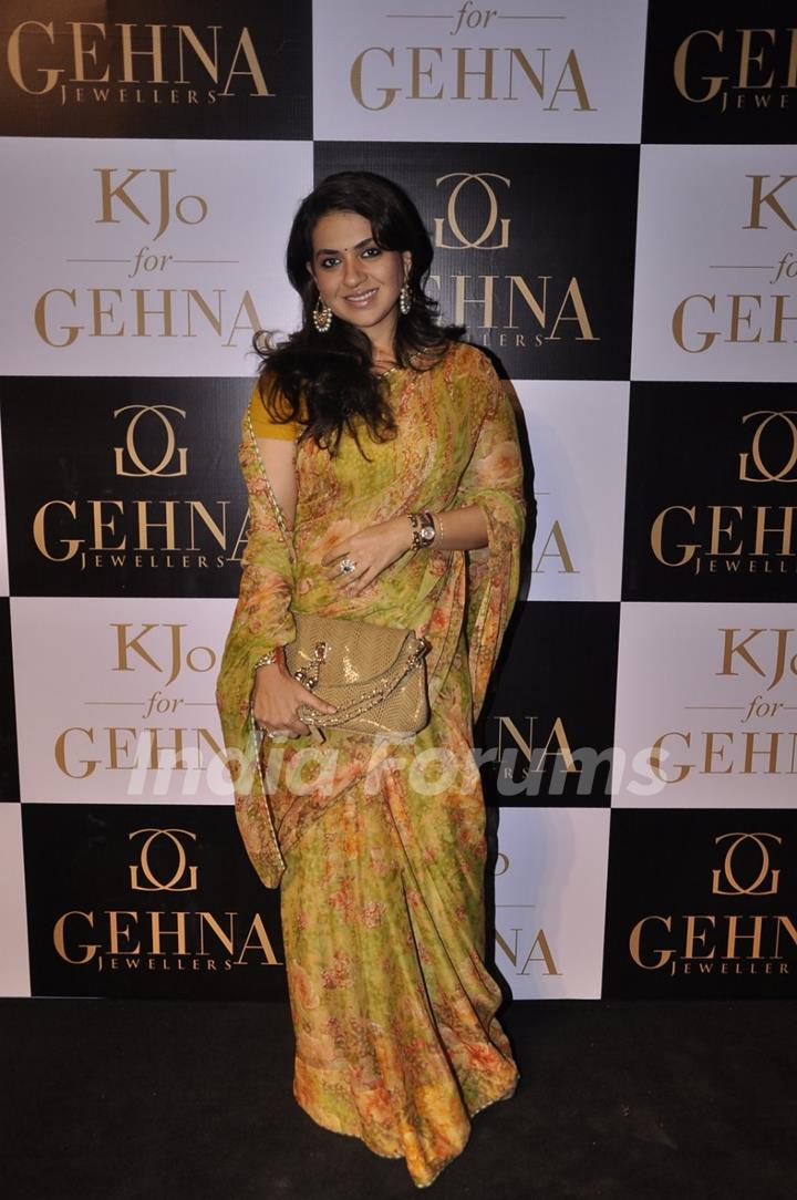 Shaina NC poses for the media at GEHNA Jewelers Collection Launch 'KJO FOR GEHNA'