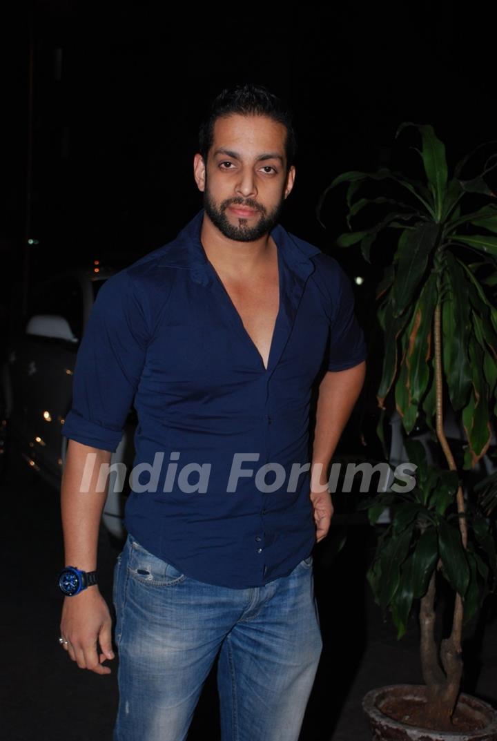 Salil Acharya poses for the media at Richa Chadda's Birthday Bash