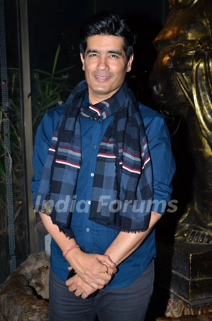 Manish Malhotra poses for the media at Richa Chadda's Birthday Bash