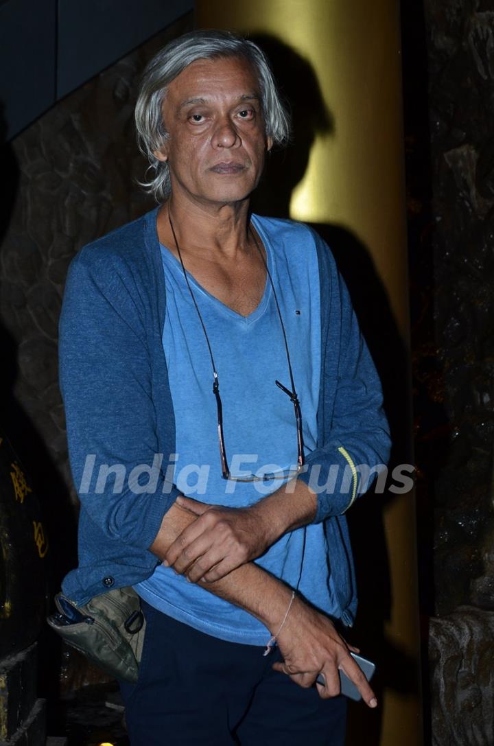 Sudhir Mishra poses for the media at Richa Chadda's Birthday Bash