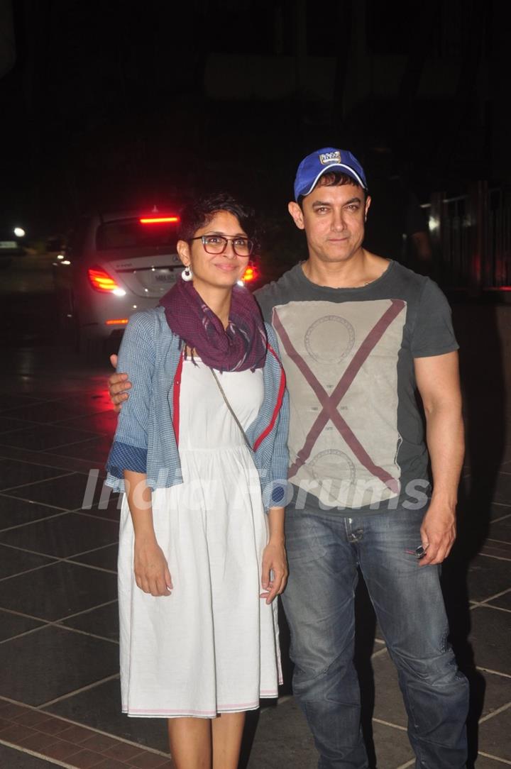 Kiran Rao & Aamir Khan at the Success Bash of P.K.