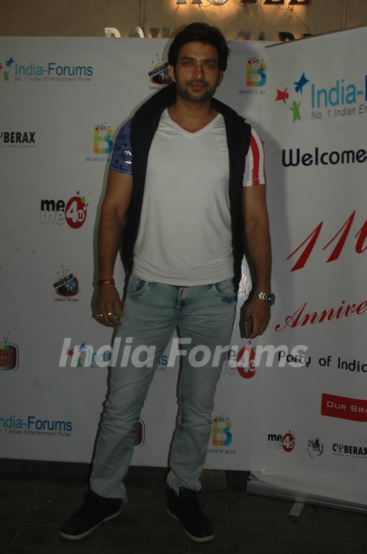 Aadesh Chaudhry poses for the camera at India-Forums 11th Anniversary Bash