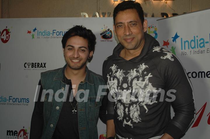 Hrishikesh Pandey poses with a friend at India-Forums 11th Anniversary Bash