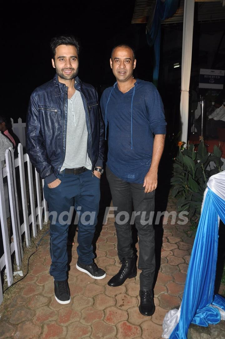 Jackky Bhagnani poses with a friend at ABV Nucleus Indian 2000 Guineas Event