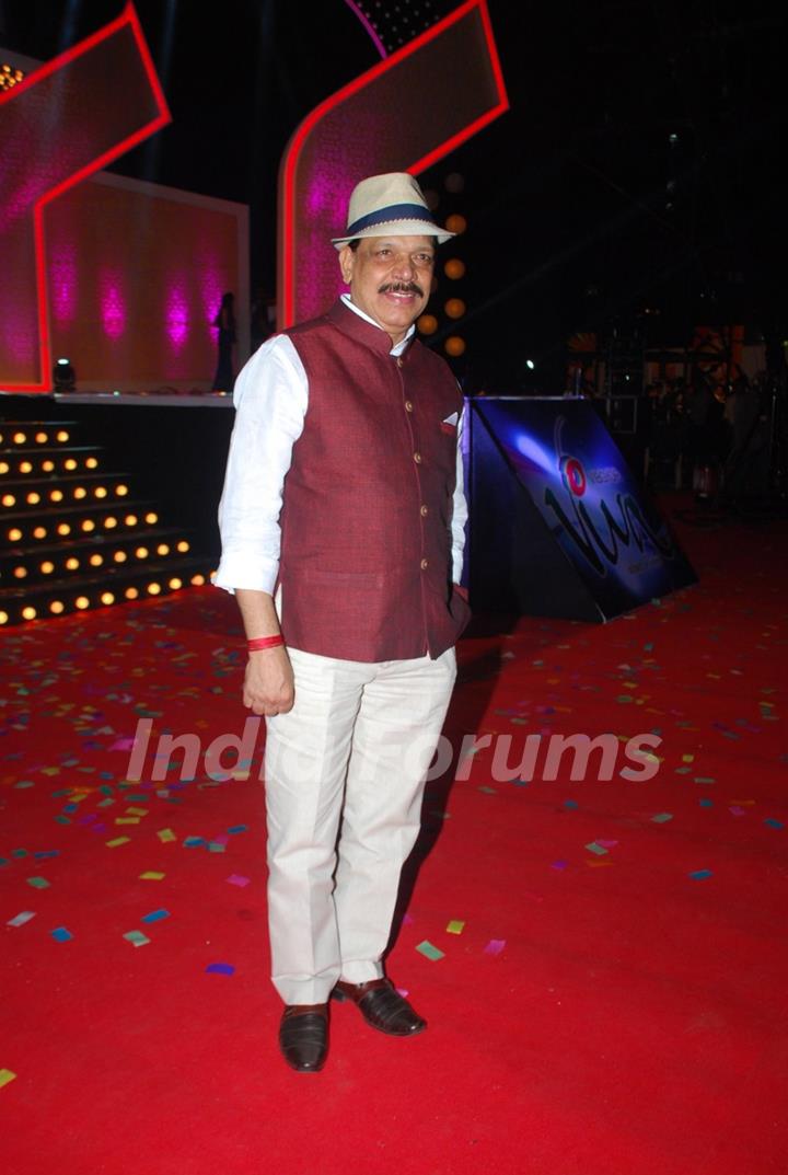 Govind Namdeo poses for the media at the Annual Day of Vibgyor High School