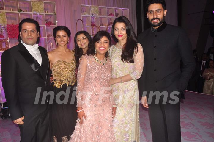 Aishwarya Rai Bachchan & Abhishek Bachchan at Uday Singh and Shirin's Reception Party