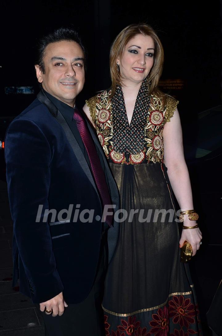 Adnan Sami was with his wife at Uday Singh and Shirin's Reception Party