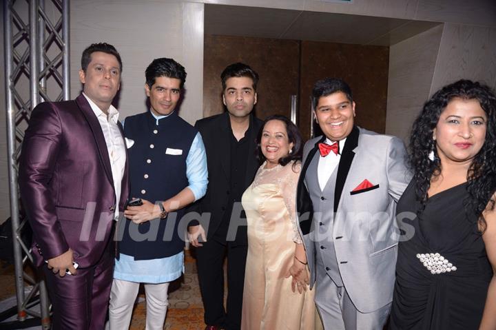 Manish Malhotra & Karan Johar were seen at Uday Singh and Shirin's Reception Party