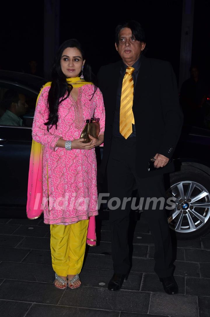 Padmini Kolhapure was seen at Uday Singh and Shirin's Reception Party