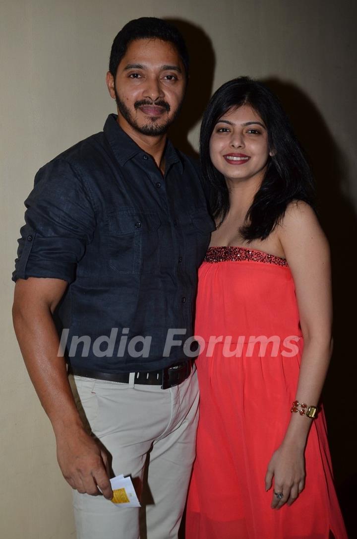 Shreyas Talpade with his wife were at the Premier of Ugly