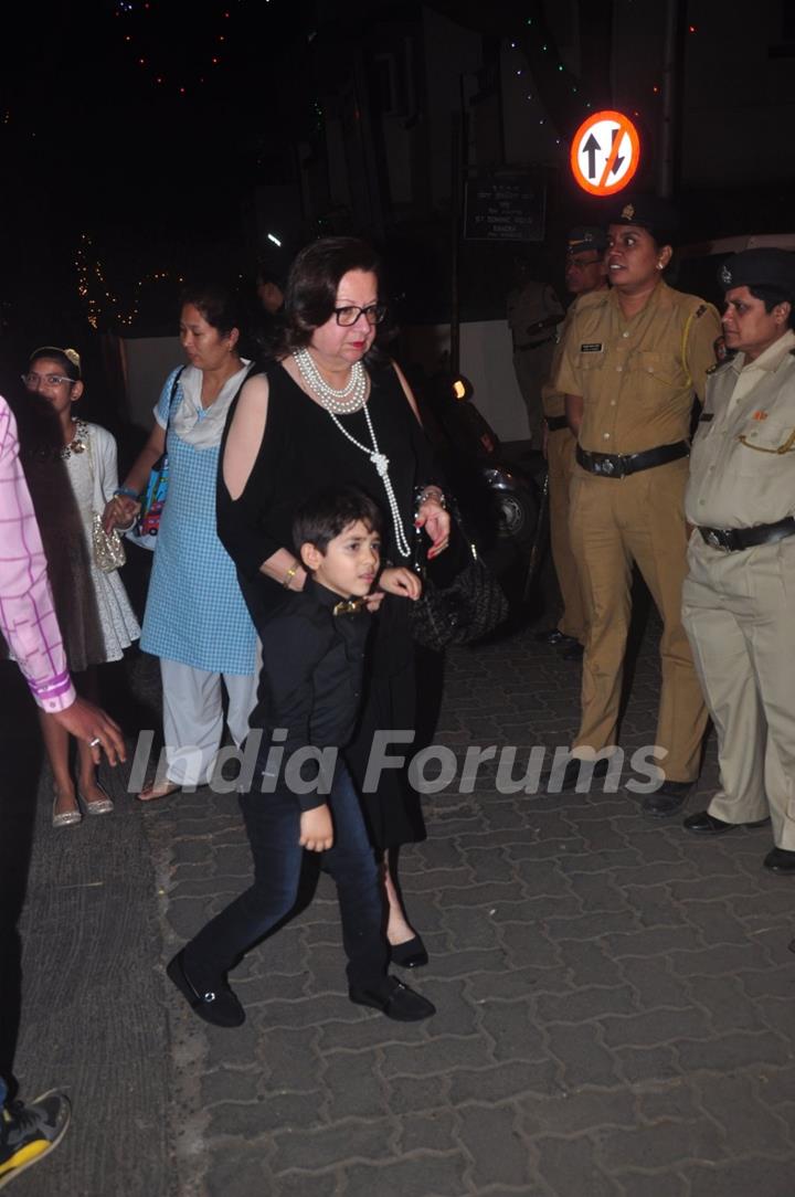 Babita Kapoor was snapped with Grandson at Christmas Bash